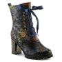 L'artiste By Spring Step Girlygo Navy Multi Leather Bootie (Women's)