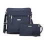 Baggallini Go Bagg With RFID Phone Wristlet French Navy (Women's)