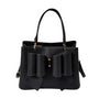 Like Dreams Jenna Bow Black Vegan Satchel Bag (Women's)
