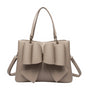 Like Dreams Jenna Bow Taupe Vegan Satchel Bag (Women's)