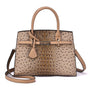 Mellow World Virginia Ostrich Embossed Sand Satchel Bag (Women's)