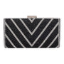 Nima Accessories Hard Shape Frame Black Evening Clutch (Women's)