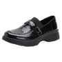 Alegria Janna Black Tie Patent Leather Shoe (Women's)