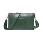 Jen & Co Izzy Vegan Lizard Green Crossbody Bag (Women's)