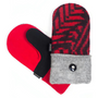 Baabaazuzu Sweater Red/Black/Grey Mittens