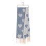 Look By M Knitted Heart Tassel Denim Scarf (Women's)