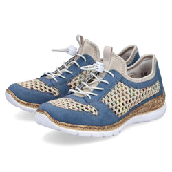Rieker Nikita G6 Blue/Pastel Leather Shoe (Women's) | Mar-Lou Shoes