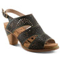 L'artiste By Spring Step Perfdfection Black Leather Sandal (Women's)