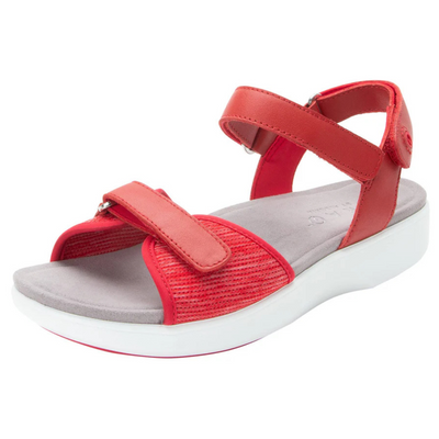 Traq® By Alegria Qali Red Sandal (Women's) | Mar-Lou Shoes