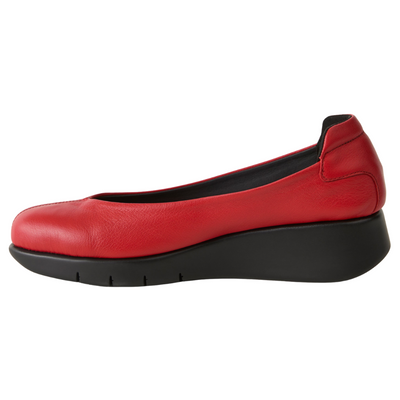 Saydo Sonia Red Plush Slip-On Shoe (Women's) | Mar-Lou Shoes