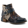 L'artiste By Spring Step Sipperb Navy Multi Leather Boot (Women's)
