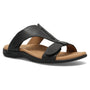 Taos Slide Show Black Leather Sandal (Women's)