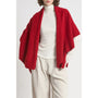 Look By M Basic Shawl Vest Red