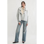 Look By M Flap Collar Crop Light Grey Cardigan (Women's)