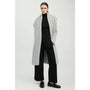 Look By M Collared Light Grey Long Cardigan (Women's)