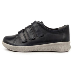 Ziera Snow Navy Leather Sneaker (Women's) | Mar-Lou Shoes