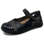 Ziera Sofia Black/Pewter Print Leather Mary Jane (Women's)