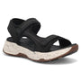 Taos Super Side Black Emboss Leather Sandal (Women's)