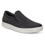 Ecco Soft 7 Woven Black Leather Slip-On (Women's)