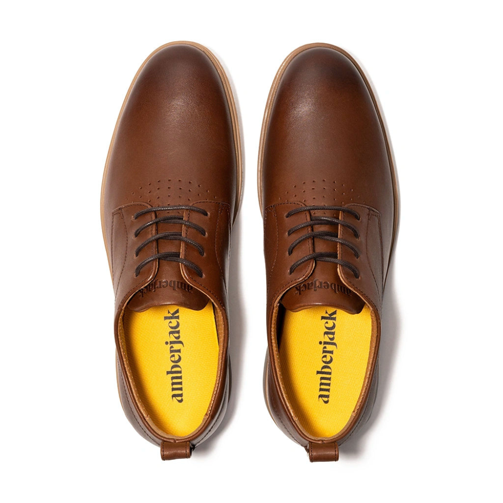 amberjack dress shoes Amberjack Men's The Original Oxford Leather Shoes LV5 Chestnut Size US 10