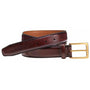 Johnston & Murphy Smooth Basic Burgundy Leather Belt
