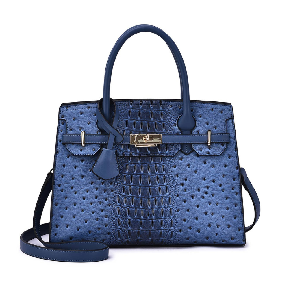 Navy satchel handbags best sale