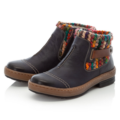 Rieker Z6784 Felicitas Ocean Multi Bootie (Women's) | Mar-Lou Shoes