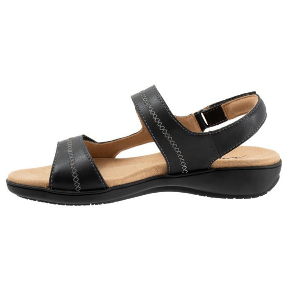 Trotters Romi Stitch Black Sandal (Women's) | Mar-Lou Shoes – Mar-Lou ...