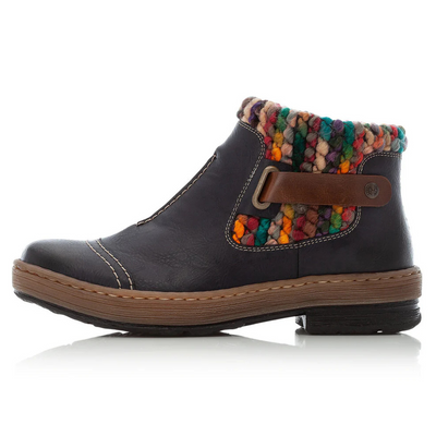 Rieker Z6784 Felicitas Ocean Multi Bootie (Women's) | Mar-Lou Shoes