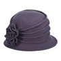 Dorfman Pacific Grace Boiled Wool Denim Cloche Hat (Women's)
