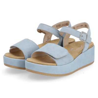 Remonte D1N50 Jocelyn Steel Blue Suede Sandal (Women's) | Mar-Lou Shoes