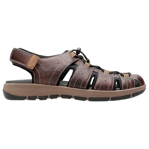 Clarks Brixby Cove Dark Brown Leather Sandal (Men