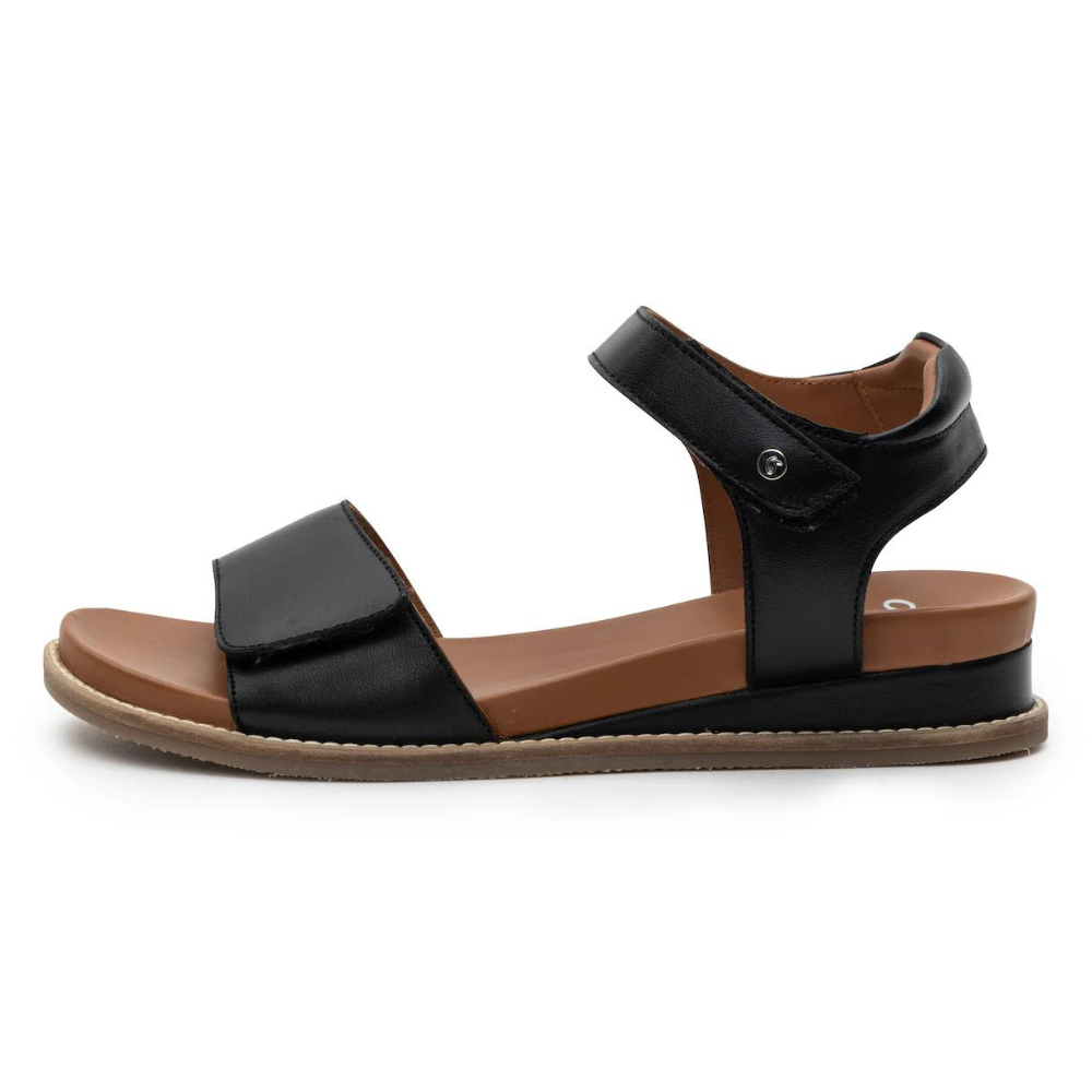 Ara Kaia Black Soft Nappa Wedge Sandal (Women's) | Mar-Lou Shoes – Mar ...