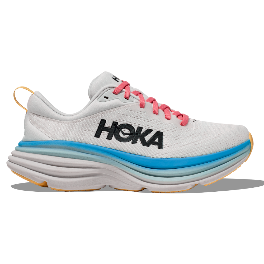 Hoka Bondi 8 Blanc De Blanc/Swim Day Running Shoe (Women's) | Mar-Lou ...