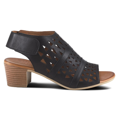 Spring Step Dorotha Black Leather Sandal (Women's) | Mar-Lou Shoes