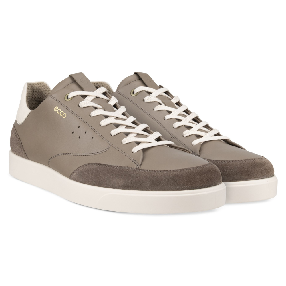 Ecco Street Lite Luxe Dark Clay/Taupe/Limestone Sneaker (Men's) | Mar-Lou Shoes