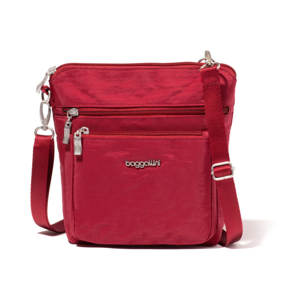 Baggallini Modern Pocket Ruby Red Crossbody Bag (Women's) | Mar-Lou Shoes
