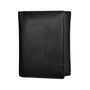 Ili New York Pebble Grain Leather Black Trifold Wallet (Men's)