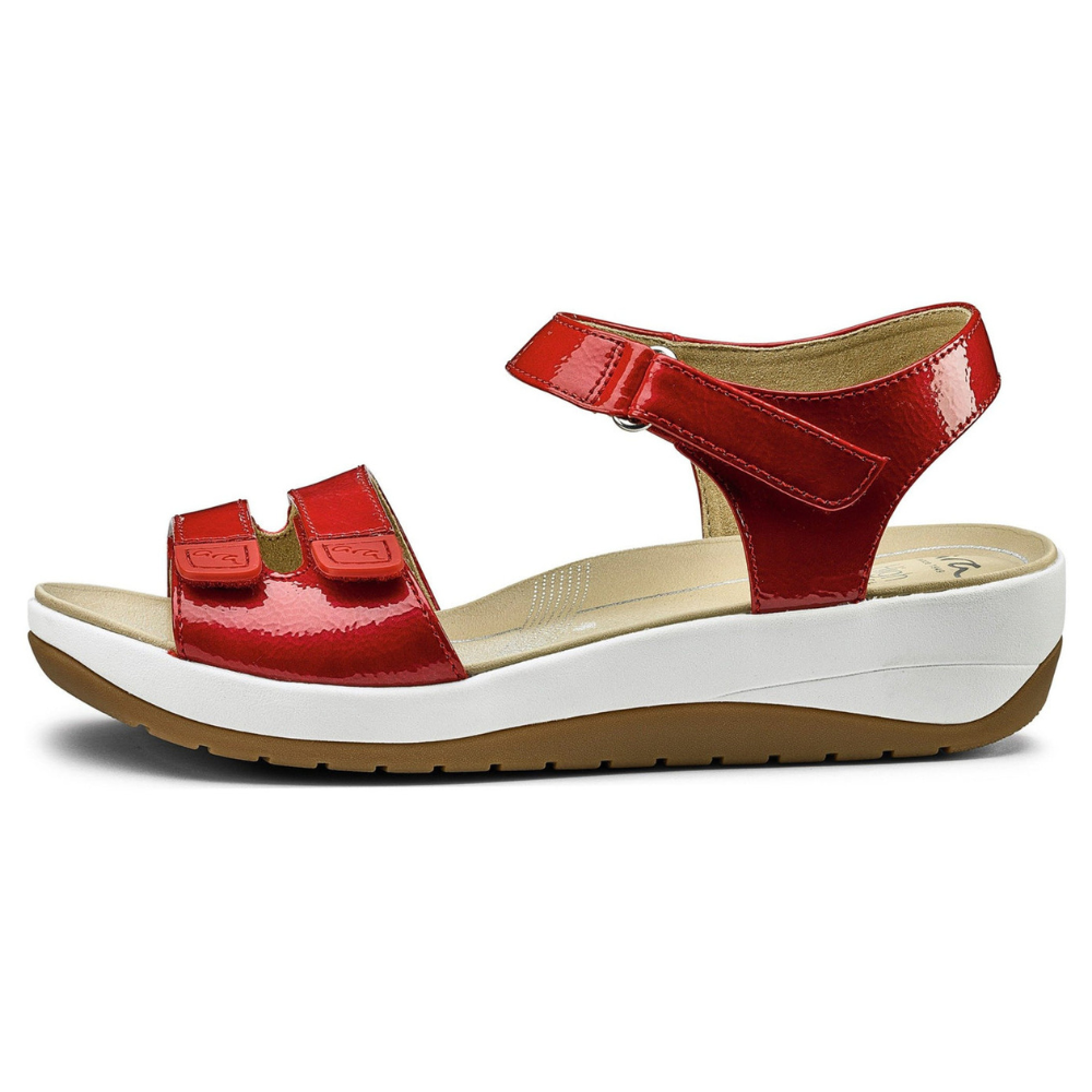 Ara Naia Red Leather Sandal (Women's) | Mar-Lou Shoes