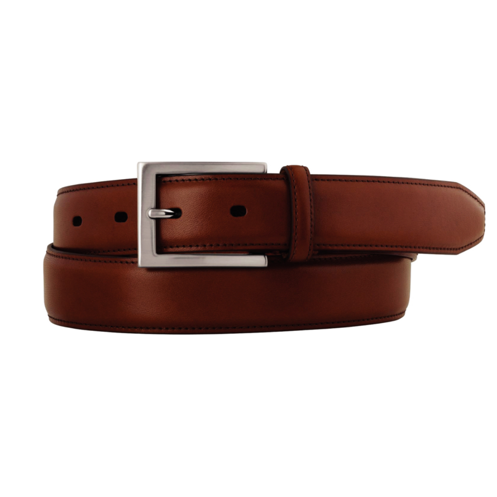 italian leather dress belt Johnston & Murphy Dress Belt - 34 - Cognac