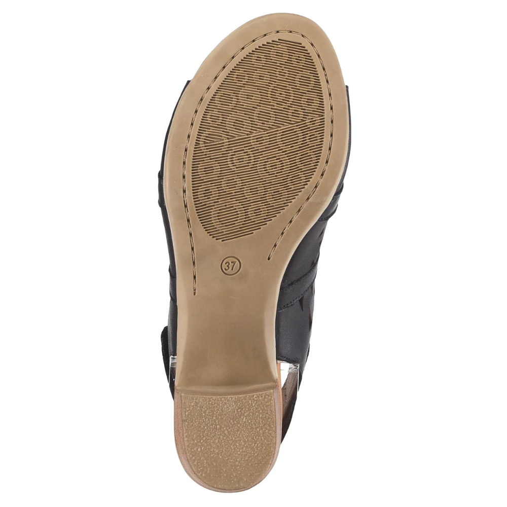 Spring Step Dorotha Black Leather Sandal Women s Mar Lou Shoes Mar Lou Shoes