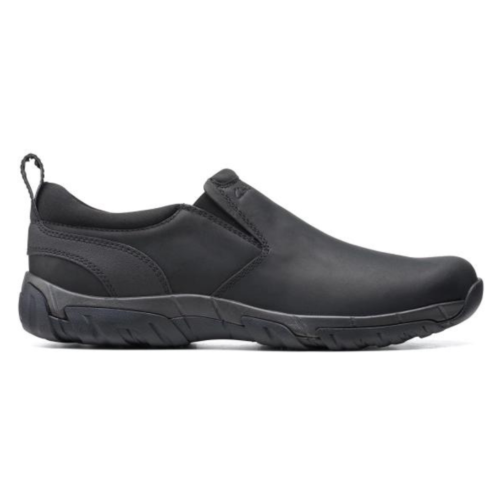 Clarks black slip on shop