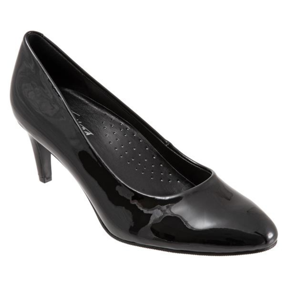 Trotters Babette Black Leather Heel (Women's) | Mar-Lou Shoes