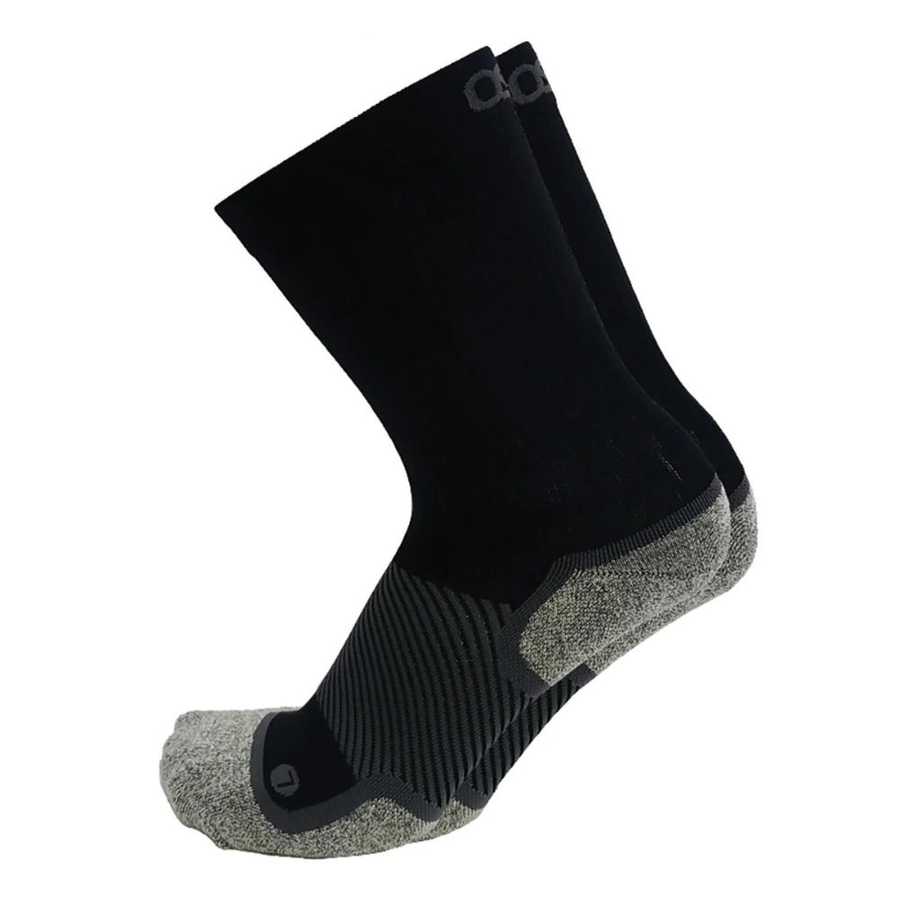 OS1st Wide Wellness Performance Crew Black Socks (Unisex) | Mar-Lou Shoes