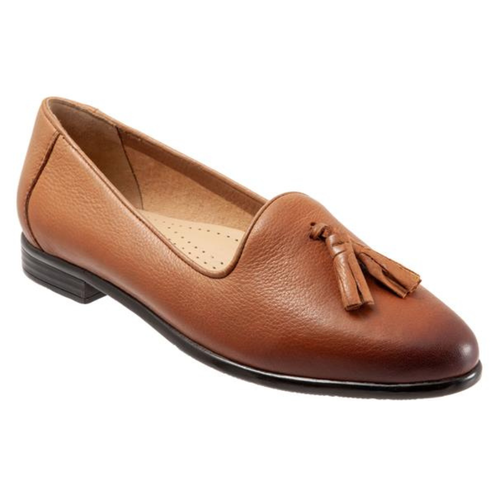 Trotters Liz Tassel Luggage Leather Loafer (Women's) | Mar-Lou Shoes