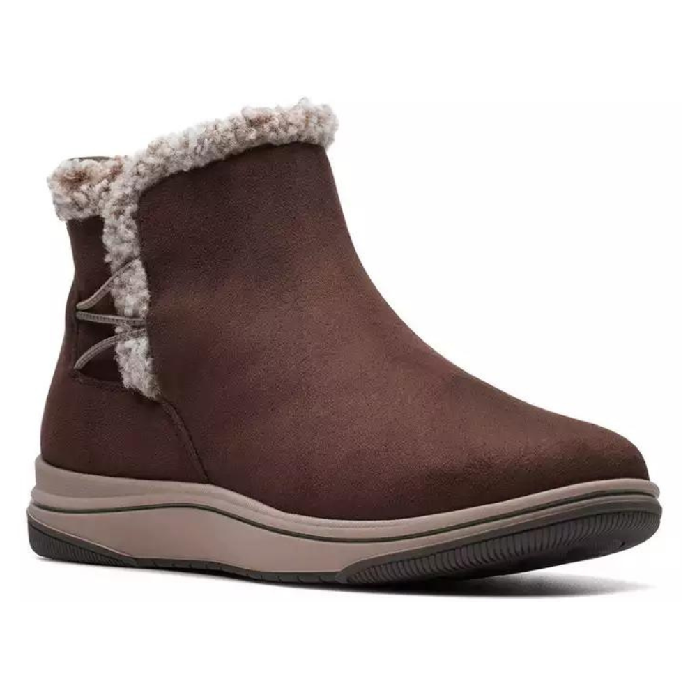 Clarks Breeze Fur Dark Brown Winter Bootie (Women's) | Mar-Lou Shoes