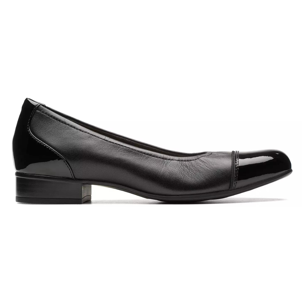 Clarks shoes black heels sales