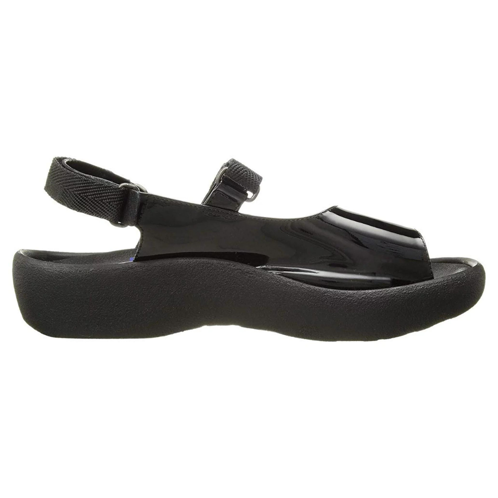 Jewel Sandal in Black Patent Leather from Wolky found at Mar Lou Shoes
