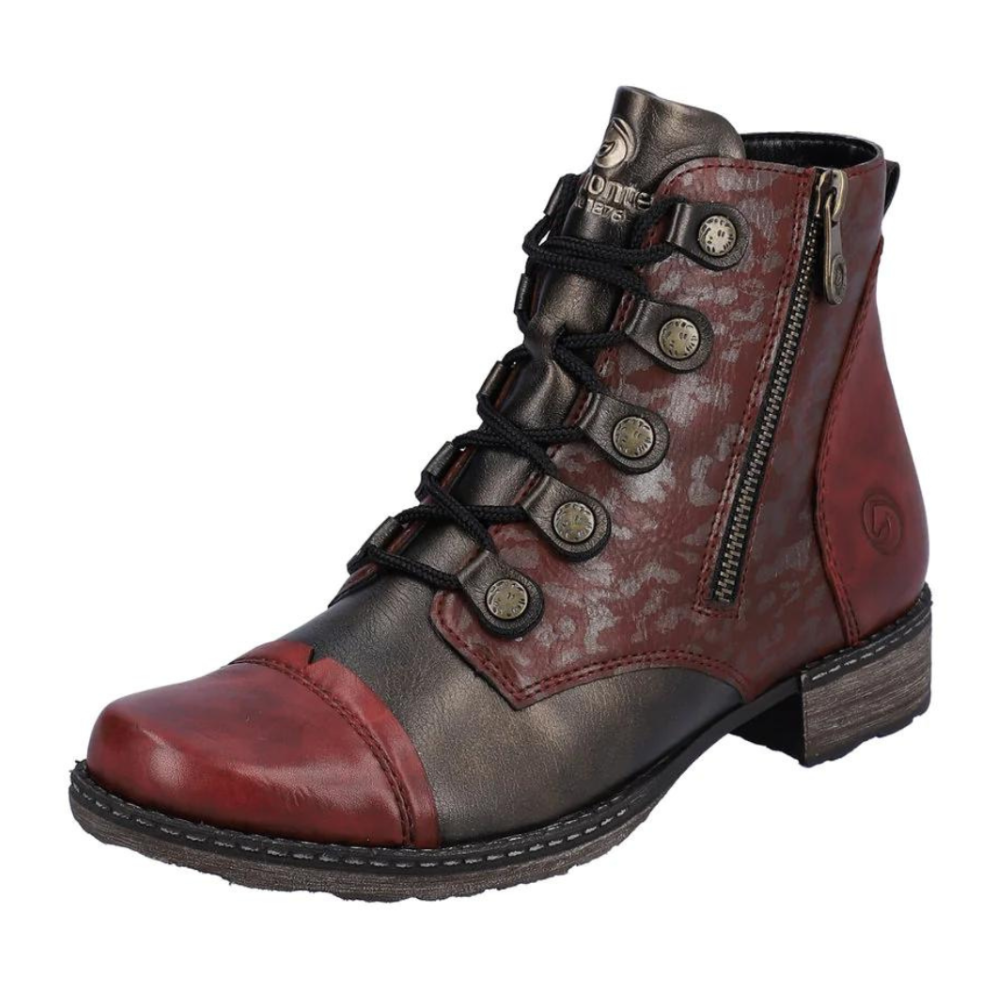 Remonte D4391 Chandra 91 Vino/Bronze Bootie (Women's) | Mar-Lou Shoes