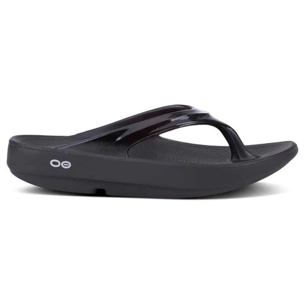 OOFOS OOlala Black Sandal (Unisex) | Mar-Lou Shoes